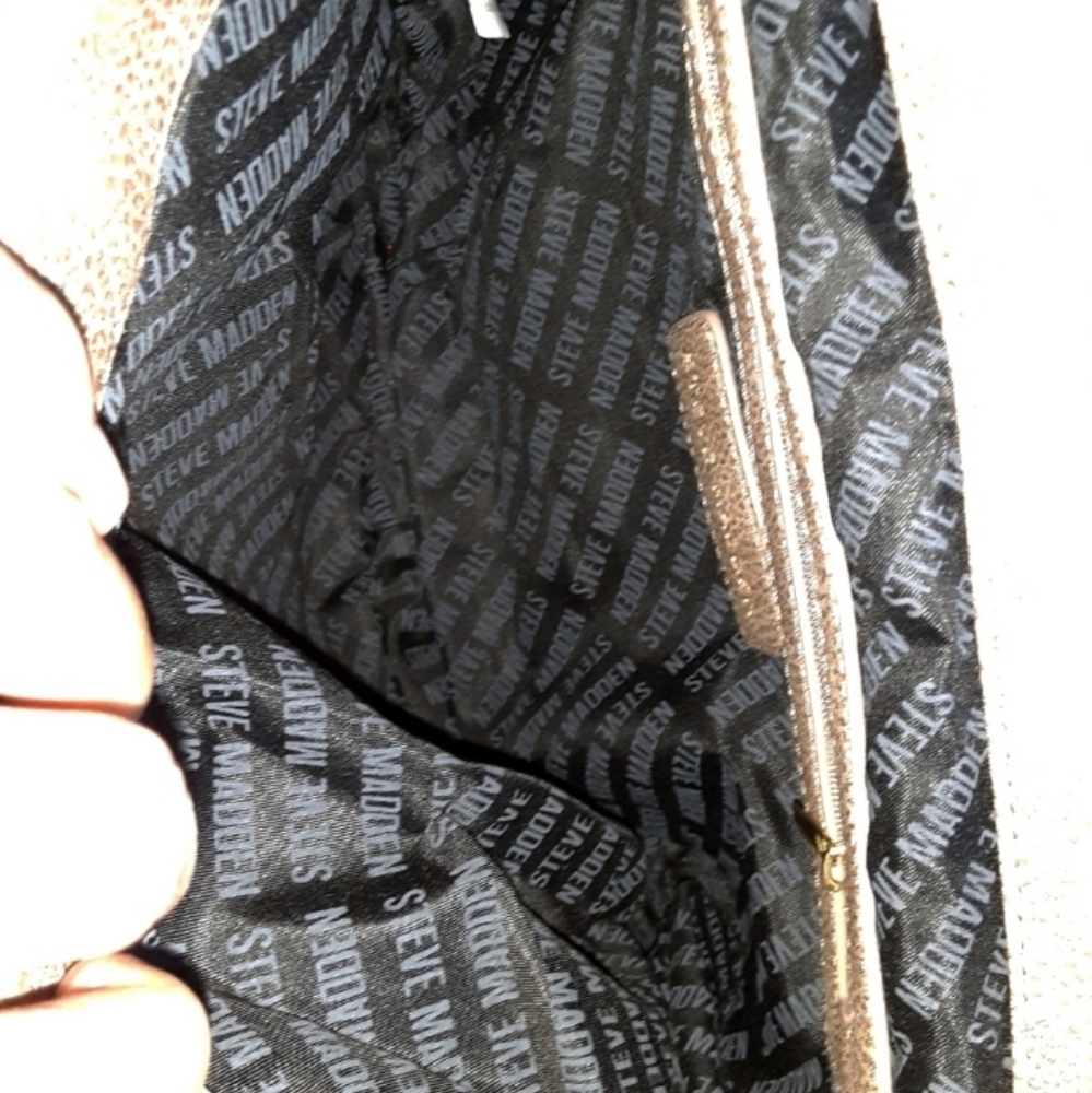 STEVE MADDEN Faux Leather Keychain Satchel Purse Bag - Picture 7 of 9
